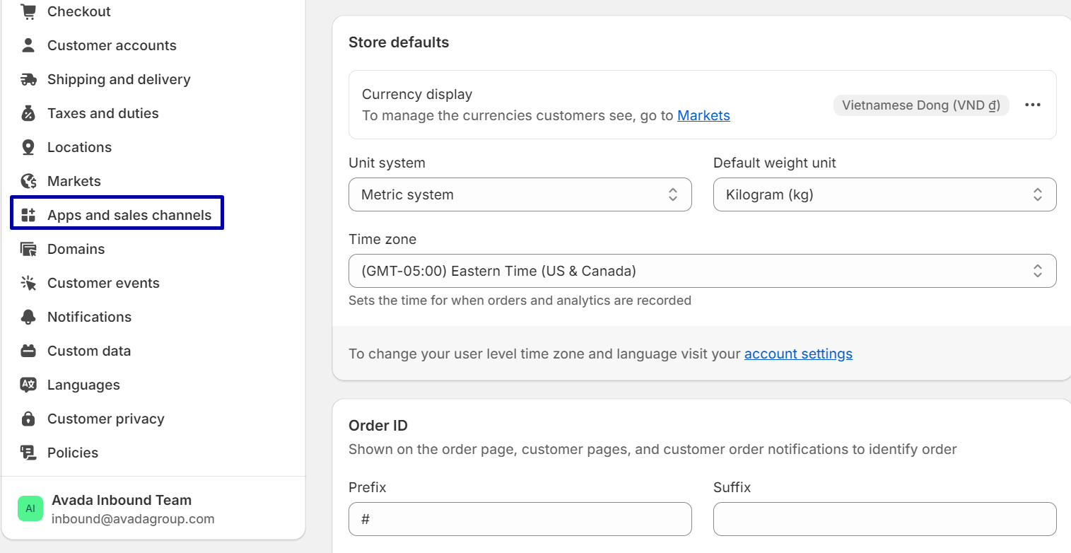 click “Settings,”